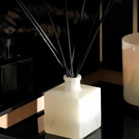 Vente flash : flacon carré en verre de 100 ml, diffuseur de parfum à bâtonnets, huile essentielle naturelle de luxe, parfum d'ambiance, diffuseur de parfum à bâtonnets pour la maison