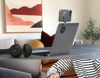 Double aimant double face aimant mince Portable pliable ordinateur de bureau moniteur support de téléphone magnétique à montage latéral pour Tesla