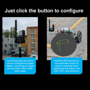 Terminal portátil GNSS RTK con precisión de centímetro cinética en tiempo <span class=keywords><strong>real</strong></span> en robótica al aire libre, AGV, cortacésped - Product Image 4