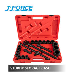 21 buah Set soket kunci pas dampak udara 3/4 inci Set soket dampak Sae 6-Point konstruksi kasar Cr-V Set soket Drive - Product Image 4