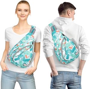 ZOMAKE Sling Bag, Mochila pequeña con bandolera, mochila <span class=keywords><strong>de</strong></span> hombro resistente al agua para viajes, bolsa <span class=keywords><strong>de</strong></span> pecho antirrobo para senderismo - Product Image 4