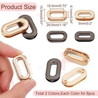 Aksesoris Perlengkapan Tas Mewah Oval Metal Screw Grommet Eyelet dengan Sekrup untuk Tas Tangan