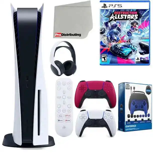 RED Play Station 5 1TB 2TB PS5 500GB Console Bundle Pro game player Controller SPIDER MAN GOD OF WAR ASSASSIN CREED VALHALLA