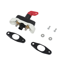 Interrupteur rotatif d'isolement de batterie 2 pôles 2 broches M10 150A 12V/24V en plastique pour systèmes électriques de camions