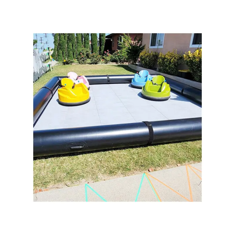 5x5m 4x4m Trắng Bumper xe đua theo dõi trong nhà Inflatable trẻ em Bumper xe Inflatable Arena