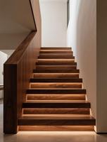 Marches d'escalier en bois de style moderne Idao, épaisseur 6 mm, écologiques, imperméables, pour appartement, villa, hôpital, hôtel, bureau