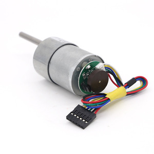 Moteur miniature à courant continu 37-3530 12V à balais avec encodeur à effet Hall, à faible vitesse réglable, à arbre long, avec connecteur de montage - Product Image 1