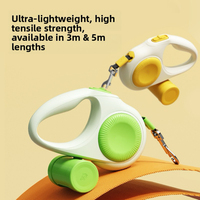 Laisse Rétractable Automatique en Nylon Style Donut pour Chiens et Chats, Accessoires de Marche en Extérieur pour Animaux de Compagnie, Vente en Gros