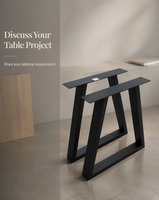 Pieds de table en métal industriels personnalisés, robustes, pour la fabrication de tables à manger, tables basses et bancs DIY