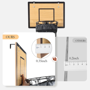 <span class=keywords><strong>Canestro</strong></span> <span class=keywords><strong>da</strong></span> basket in legno per bambini, <span class=keywords><strong>da</strong></span> appendere alla porta, con contenitore portaoggetti, gioco e organizer per <span class=keywords><strong>cameretta</strong></span>, personalizzabile con logo, OEM ODM ASTM EN71 - Product Image 2