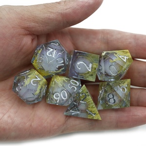 Dés polyédriques en résine à bords tranchants, accessoires de donjons et Dragons, nouvelle collection <span class=keywords><strong>2022</strong></span> - Product Image 2