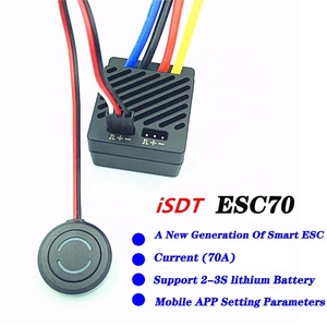 ISDT ESC70 WP <span class=keywords><strong>1080</strong></span> 70A moteur brossé <span class=keywords><strong>ESC</strong></span> étanche 2-3S contrôle de téléphone contrôleur de vitesse électronique pour voiture RC 1:10 1:8 - Product Image 5
