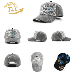4UGEAR Custom 5 Panel Curved Brim Polyester Baseball Cap High Quality Snapback Caps Gorras Dandy Hats Custom Reflection logo - Product Image 2