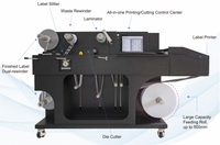 Machine d'impression d'étiquettes numériques rouleau à rouleau, Machine de découpe d'autocollants, Machine de rembobinage d'étiquettes adhésives