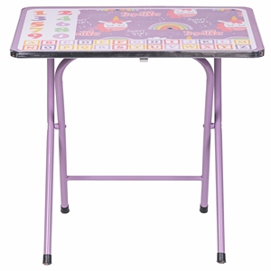 Set Tavolo e Sedia per Bambini con Sfondo Unicorno Lilla - Product Image 2