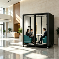 Nouvelle Cabine de Bureau Insonorisée Préfabriquée Modulaire de Taille Moyenne, Idéale pour Réunions, Bureaux, Écoles et Hôpitaux