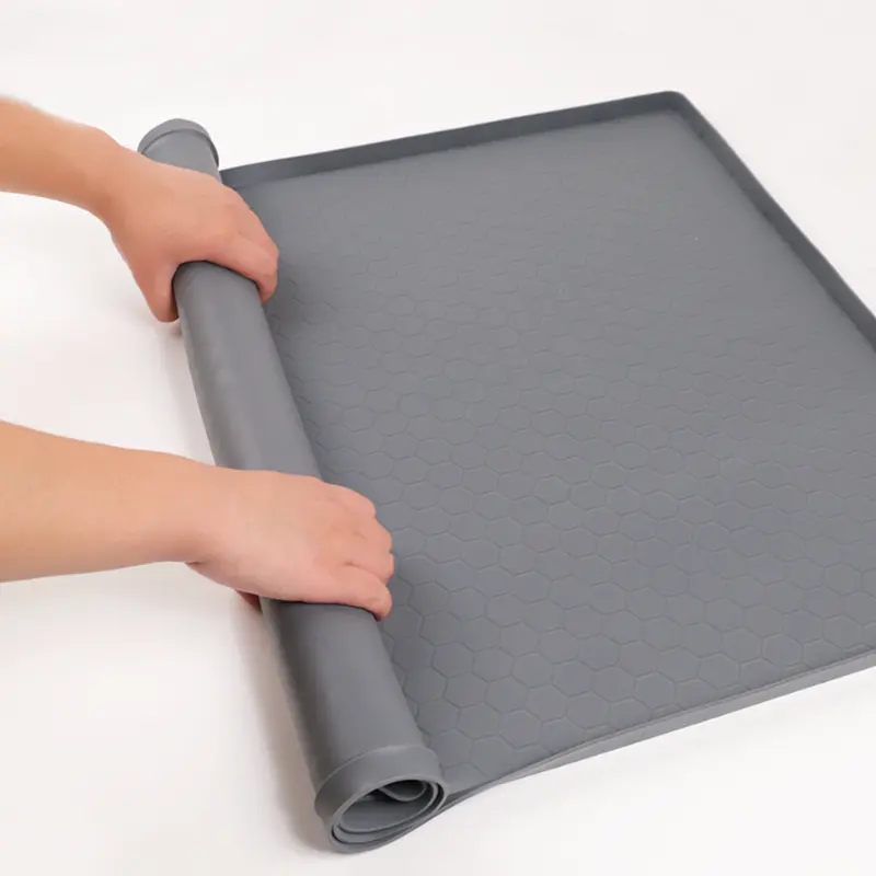 Hot Sellers 34" x 22" Under Sink Mat without Drain Hole - Waterproof Kitchen Cabinet Tray, Kitchen Bathroom Cabinet Mat