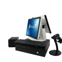 2023 15,6/15/17 venta al por mayor software POS caja registradora para pequeñas empresas sistema POS inalámbrico