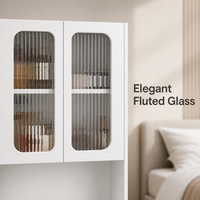 Meuble de chambre blanc minimaliste de luxe léger, coiffeuse sur pied avec LED et rangement modulaire, prix de gros