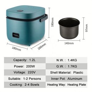 Appareils électroménagers, petits appareils de cuisine, cuiseur à riz portable avec cuiseur vapeur, 1,2 L, 200 W, cuiseur à riz électrique mini - Product Image 4