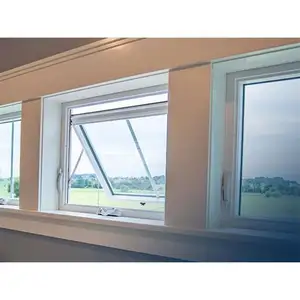 Double Glazed Glass Commercial Build Aluminium Bathroom Awning Type Windows Awning Window