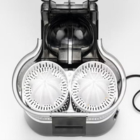 Presse-agrumes électrique portable à double tête, facile à nettoyer, presse-agrumes automatique à 1 bouton pour oranges et citrons avec cordon d'alimentation USB