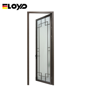 Puerta abatible corrediza de aluminio de estilo moderno de alta calidad de Eloyd, puerta de baño Exterior impermeable <span class=keywords><strong>para</strong></span> vidrio de restaurante - Product Image 2