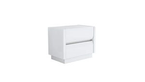 Lacquer White Glossy Modern King <strong>Size</strong> Wood Bedroom Furniture Set Includes Bed Nightstand Chest Drawers Sideboard Cabinet - Product Image 4