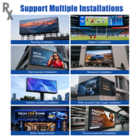 Écran LED imperméable RX 3D à vision directe, économie d'énergie, panneau mural vidéo LED couleur plein écran pour la publicité en magasin