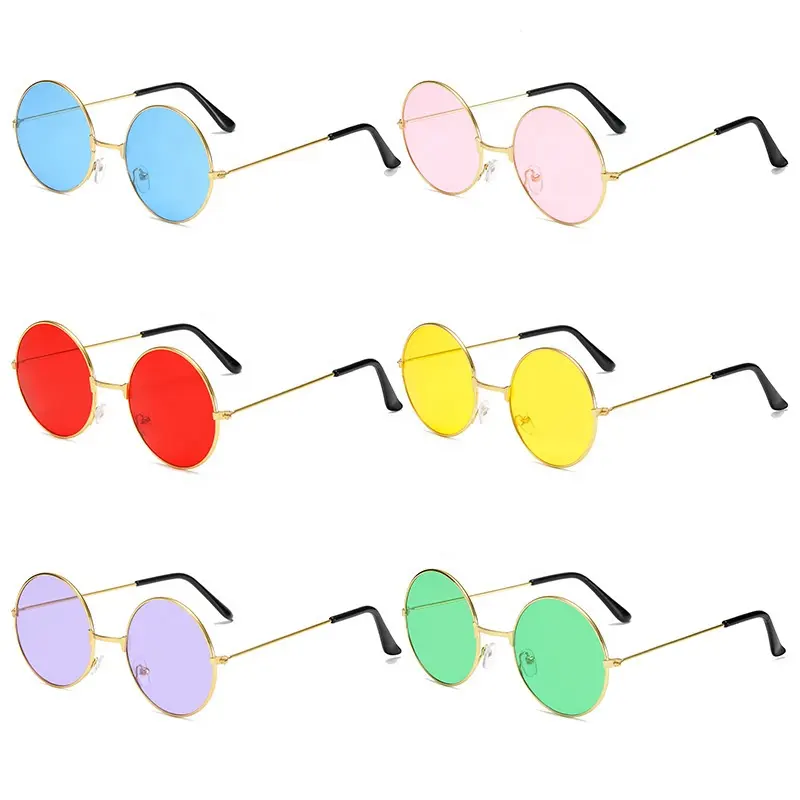 New Style 2022 Classic Metal Small Frame Sunglasses Wholesale Women/Men Retro Gold Sunglasses For Men