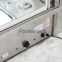 Armoire de maintien chauffée à usage commercial en acier inoxydable Bain Marie Buffet Food Warmer Display