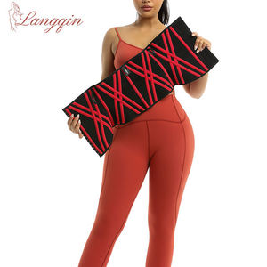 LANGQIN Wholesale Short <b>Latex</b> Waist Trainer <b>Corset</b> Custom Logo Gym Sweat Waist Cincher Belt Breathable Sauna Slimming Shapewear - Product Image 4