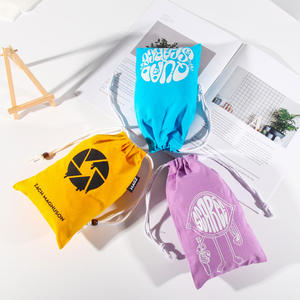 Bolsas de Compras de Lona con Logotipo Personalizado, Ecológicas, Reutilizables, Plegables, Coloridas, con Cordón, para Regalos y Cosméticos - Product Image 1