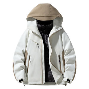 Logo personnalisé nouveau manteau à capuche extérieur coupe-vent imperméable toile rationaliser polyester printemps automne monocouche veste ample - Product Image 1