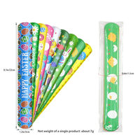 Bracelet à claquer en PVC pas cher pour la Pâques, décorations de poignet, cadeaux promotionnels d'entreprise, multicolores, œuf de Pâques, lapin
