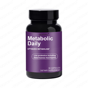 30 Capsules Quotidiennes Métaboliques - Optimise le Métabolisme, Probiotiques Vivants (Akkermansia Muciniphila), Aide au Métabolisme du Sucre et des Glucides - Product Image 1