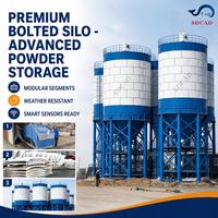 Silo à ciment modulaire à assemblage rapide, boulonné, 60T, 100T, 150T, réservoir de stockage de ciment en vrac pour centrale à béton mobile