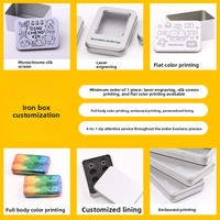 Boîte en fer blanc mini pour baume solide, avec couvercle coulissant, emballage carré personnalisé pour cure-dents et cosmétiques, Modèle 80 50 15