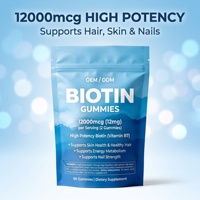 Gummies de biotine et collagène végétaliennes naturelles en gros, très demandées, pour la beauté des femmes adultes, le blanchiment de la peau et le soutien des cheveux et des ongles