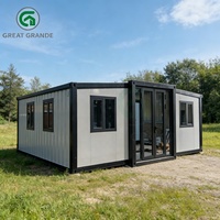 Maison conteneur extensible de 20 pieds, Gym, Maison modulaire préfabriquée moderne et mobile, Capsule intelligente, Cabine 1, 2 ou 3 chambres, Maison portable