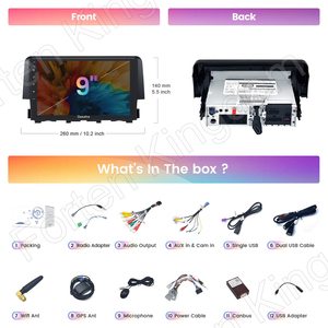 วิทยุติดรถยนต์แบบแอนดรอยด์ไร้สายขนาด9นิ้วสำหรับ Civic 2015-2022จีพีเอสนำทางรถยนต์เฮดยูนิตเครื่องเล่นดีวีดี - Product Image 5