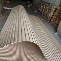 Vente directe d'usine de panneaux muraux en MDF cannelés en placage de chêne blanc naturel super flexible, en promotion