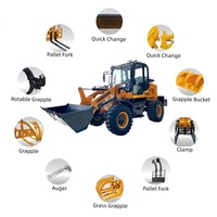 YGZG Chargeur frontal économique et robuste pour tracteur avec accessoires de direction rotative, pièces de rechange disponibles, stock agricole