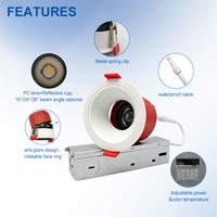 Nouveau projecteur mural LED 2026, dimmable, 6W 9W COB, encastré, anti-éblouissement, downlight LED