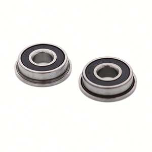 F63800ZZ Flanged <b>Micro</b> Bearing 10x19x7mm Long Life Steel Cage 2RS Sealed Chrome Steel - Product Image 2