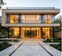Maison de rêve, villa modulaire personnalisée, norme européenne moderne, préfabriquée, 2/3 étages, structure en acier, terrasse sur le toit aménageable