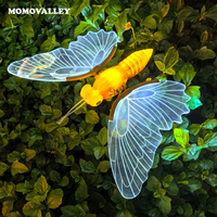 MOMOVALLEY Patentierter LED-Motorisierter Schmetterling mit Abnehmbaren Flügeln für Themenpark-Dekoration Direkt vom Hersteller 7-Tage-Lieferung