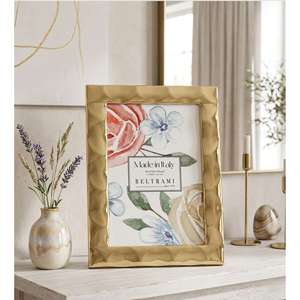 Beltrami Photo <b>Frame</b> 4x6 Inch Silver Plated <b>Gold</b> Finish Made In Italy - Product Image 2
