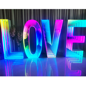 ขายส่งกระจกรัก Led นีออนป้ายไฟป้ายแต่งงานสุขสันต์วันเกิด4ft Led ตัวเลขขนาดใหญ่ยักษ์สว่างขึ้นตัวอักษร Led กระโจม - Product Image 6
