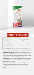 Fulife OEM Vitamine B12 Methylcobalamine Orale Vloeibare Druppels 5000mcg 60ml Fles voor Volwassenen Immuunondersteuning - Product Image 4